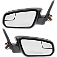 2011 Ford Mustang Shelby GT500 - Driver and Passenger Side Mirror, Power Adjust, Non-Heated, With 1 Paintable and 1 Textured Black Cap, Non-Folding, No Signal Light, With Blind Spot Glass, No Memory, No Puddle Light, No Auto-Dimming