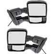 Driver and Passenger Side Towing Mirror, Power Adjust, Heated, Power Folding, Textured Black, In-housing Signal Light, With Memory, No Puddle Light, No Auto-Dim, With Blind Spot Glass