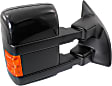 Driver and Passenger Side Towing Mirror, Power Adjust, Heated, Power Folding, With 1 Chrome and 1 Paintable Cap, In-housing Signal Light, With Memory, No Puddle Light, No Auto-Dim