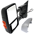 Driver and Passenger Side Towing Mirror, Power Adjust, Heated, Power Folding, With 1 Chrome and 1 Paintable Cap, In-housing Signal Light, With Memory, No Puddle Light, No Auto-Dimming