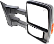 Driver and Passenger Side Towing Mirror, Power Adjust, Heated, Power Folding, With 1 Chrome and 1 Paintable Cap, In-housing Signal Light, With Memory, No Puddle Light, No Auto-Dimming