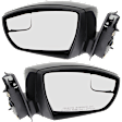 2017 Ford Focus - Driver and Passenger Side Mirror, Power Adjust, Non-Heated, Paintable, Manual Folding, In-housing Signal Light, With Blind Spot Glass, Without Memory Recall, No Puddle Light, No Auto-Dimming, Hatchback