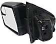 Driver and Passenger Side Mirror, Power Adjust, Non-Heated, Manual Folding, Textured Black, No Signal Light, No Memory, No Puddle Light, No Auto-Dimming, With Blind Spot Glass