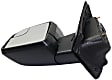 Driver and Passenger Side Mirror, Power Adjust, Non-Heated, Manual Folding, Textured Black, No Signal Light, No Memory, No Puddle Light, No Auto-Dimming, With Blind Spot Glass
