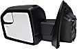 Driver and Passenger Side Mirror, Power Adjust, Heated, Manual Folding, Textured Black, In-housing Signal Light, Without Memory Recall, With Puddle Light, No Auto-Dimming, Without Blind Spot Monitor