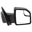 Driver and Passenger Side Mirror, Power Adjust, Heated, Manual Folding, Textured Black, In-housing Signal Light, No Memory, Driver Side - With Puddle Light; Passenger Side - No Puddle Light