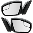 Sedan Driver and Passenger Side Mirror, Power Adjust, Non-Heated, Manual Folding, Textured Black, No Signal Light, Without Memory Recall, No Puddle Light, No Auto-Dimming, With Blind Spot Glass