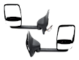Driver and Passenger Side Towing Mirror, Power Adjust, Manual Folding, Heated, Paintable, No Signal Light, No Memory, No Puddle Light, No Auto-Dimming, With Blind Spot Glass