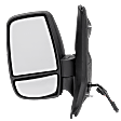 2018 Ford Transit-350 XL - Driver and Passenger Side Mirror, Power Adjust, Non-Heated, Textured Black, Manual Folding, No Signal Light, No Blind Spot Feature, No Memory, No Puddle Light, No Auto-Dimming