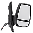 2018 Ford Transit-350 XL - Driver and Passenger Side Mirror, Power Adjust, Non-Heated, Textured Black, Manual Folding, No Signal Light, No Blind Spot Feature, No Memory, No Puddle Light, No Auto-Dimming