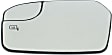 Driver and Passenger Side Mirror Glass, Heated, With Blind Spot Glass, With backing plate; With built-in blind spot glass, For Models No Blind Spot Information System, Includes (2) Mirror Glasses