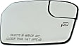 Driver and Passenger Side Mirror Glass, Heated, With Blind Spot Glass, With backing plate; With built-in blind spot glass, For Models No Blind Spot Information System, Includes (2) Mirror Glasses