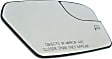 Driver and Passenger Side Mirror Glass, Heated, With Blind Spot Glass, With backing plate; With built-in blind spot glass, For Models No Blind Spot Information System, Includes (2) Mirror Glasses