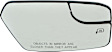 Driver and Passenger Side Mirror Glass, Heated, With Blind Spot Glass, With backing plate; With built-in blind spot glass, For Models No Blind Spot Information System, Includes (2) Mirror Glasses