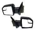 Driver and Passenger Side Mirror, Power Adjust, Heated, Power Folding, Paintable, In-housing Signal Light, With Memory, With Puddle Light, No Auto-Dimming, With Blind Spot Glass