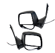 2021 Ford Transit Connect - Driver and Passenger Side Towing Mirror, Power Adjust, Heated, Textured Black, Manual Folding, No Signal Light, With Blind Spot Glass, Without Memory Recall, No Puddle Light, No Auto-Dimming