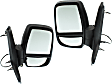 2015 Ford Transit-250 - Driver and Passenger Side Mirror, For Models With Medium or High Roof, Power Adjust, Non-Heated, Textured Black, Manual Folding, No Signal Light, No Blind Spot Feature, No Memory, No Puddle Light, No Auto-Dimming