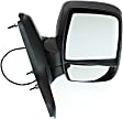 2015 Ford Transit-250 - Driver and Passenger Side Mirror, For Models With Medium or High Roof, Power Adjust, Non-Heated, Textured Black, Manual Folding, No Signal Light, No Blind Spot Feature, No Memory, No Puddle Light, No Auto-Dimming