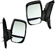 2015 Ford Transit-350 - Driver and Passenger Side Mirror, For Models With Medium or High Roof, Manual Adjust, Non-Heated, Textured Black, Manual Folding, No Signal Light, No Blind Spot Feature, No Memory, No Puddle Light, No Auto-Dimming
