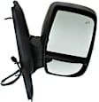 2016 Ford Transit-350 XLT - Driver and Passenger Side Mirror, For Models With Medium or High Roof, Power Adjust, Heated, Textured Black, Manual Folding, In-housing Signal Light, No Blind Spot Feature, No Memory, No Puddle Light, No Auto-Dimming