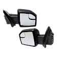 2017 Ford F-150 - Driver and Passenger Side Mirror, Power Adjust, Heated, Paintable, Power Folding, In-housing Signal Light, With Blind Spot Glass, With Memory, With Puddle Light, No Auto-Dim, Extended Cab Pickup