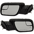 Driver and Passenger Side Mirrors, Power Adjust, Power Folding, Heated, Paintable, In-housing Signal Light, No Memory, With Puddle Light, No Auto-Dimming, No Blind Spot Feature