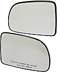 Driver and Passenger Side Mirror Glass, Non-Heated, Non-Towing, With backing plate, Includes (2) Mirror Glasses