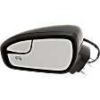 Driver and Passenger Side Mirrors, Power Adjust, Manual Folding, Heated, Paintable, In-housing Signal Light, With memory, With Puddle Light, No Auto-Dimming, No Blind Spot Feature