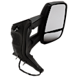 Driver and Passenger Side Towing Mirror, Power Adjust, Non-Heated, Manual Folding, Textured Black, No Signal Light, No Memory, No Puddle Light, No Auto-Dim, No Blind Spot Feature