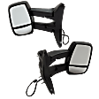 2015-2019 Ford Transit-150 - Driver and Passenger Side Towing Mirror, Power Adjust, Non-Heated, Manual Folding, Textured Black, No Signal Light, No Memory, No Puddle Light, No Auto-Dimming, No Blind Spot Feature