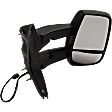 2015-2019 Ford Transit-150 - Driver and Passenger Side Towing Mirror, Power Adjust, Non-Heated, Manual Folding, Textured Black, No Signal Light, No Memory, No Puddle Light, No Auto-Dimming, No Blind Spot Feature