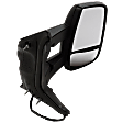 2015-2019 Ford Transit-150 - Driver and Passenger Side Towing Mirror, Power Adjust, Non-Heated, Manual Folding, Textured Black, No Signal Light, No Memory, No Puddle Light, No Auto-Dimming, No Blind Spot Feature