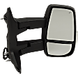 2016 Ford Transit-350 HD XLT - Driver and Passenger Side Towing Mirror, For Models With Low Roof, Power Adjust, Heated, Textured Black, Manual Folding, In-housing Signal Light, No Blind Spot Feature, No Memory, No Puddle Light, No Auto-Dimming