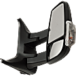 2016 Ford Transit-350 HD XLT - Driver and Passenger Side Towing Mirror, For Models With Low Roof, Power Adjust, Heated, Textured Black, Manual Folding, In-housing Signal Light, No Blind Spot Feature, No Memory, No Puddle Light, No Auto-Dimming