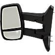 2015-2019 Ford Transit-250 - Driver and Passenger Side Towing Mirror, Manual Adjust, Non-Heated, Manual Folding, Textured Black, No Signal Light, No Memory, No Puddle Light, No Auto-Dimming, No Blind Spot Feature
