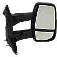 2015-2019 Ford Transit-250 - Driver and Passenger Side Towing Mirror, Manual Adjust, Non-Heated, Manual Folding, Textured Black, No Signal Light, No Memory, No Puddle Light, No Auto-Dimming, No Blind Spot Feature