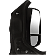 2015-2019 Ford Transit-250 - Driver and Passenger Side Towing Mirror, Manual Adjust, Non-Heated, Manual Folding, Textured Black, No Signal Light, No Memory, No Puddle Light, No Auto-Dimming, No Blind Spot Feature