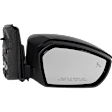 Driver and Passenger Side Mirror, Power Adjust, Heated, Manual Folding, Textured Black, No Signal Light, No Memory, No Puddle Light, No Auto-Dim, With Blind Spot Detection in Glass