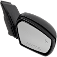 Driver and Passenger Side Mirror, Power Adjust, Heated, Manual Folding, Textured Black, No Signal Light, No Memory, No Puddle Light, No Auto-Dim, With Blind Spot Detection in Glass