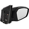 Driver and Passenger Side Mirror, Power Adjust, Heated, Manual Folding, Textured Black, No Signal Light, No Memory, No Puddle Light, No Auto-Dim, With Blind Spot Detection in Glass