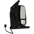 2015-2017 Ford Transit-350 - Driver and Passenger Side Towing Mirror, Power Adjust, Non-Heated, Manual Folding, Textured Black, No Signal Light, Without Memory Recall, No Puddle Light, No Auto-Dimming, No Blind Spot Feature