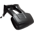 2015-2017 Ford Transit-350 - Driver and Passenger Side Towing Mirror, Power Adjust, Non-Heated, Manual Folding, Textured Black, No Signal Light, Without Memory Recall, No Puddle Light, No Auto-Dimming, No Blind Spot Feature