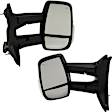 2017 Ford Transit-350 - Driver and Passenger Side Towing Mirror, For Models With Medium or High Roof, Power Adjust, Heated, Textured Black, Manual Folding, In-housing Signal Light, No Blind Spot Feature, Without Memory Recall, No Puddle Light, No Auto-Dimmi
