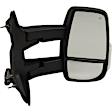 2017 Ford Transit-350 - Driver and Passenger Side Towing Mirror, For Models With Medium or High Roof, Power Adjust, Heated, Textured Black, Manual Folding, In-housing Signal Light, No Blind Spot Feature, Without Memory Recall, No Puddle Light, No Auto-Dimmi