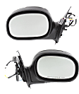 2000 Ford F-150 Base - Driver and Passenger Side Mirror, Power Adjust, Non-Heated, Manual Folding, Chrome, No Signal Light, Without Memory Recall, No Puddle Light, No Auto-Dimming, No Blind Spot Feature, Contour Style