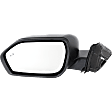 Driver and Passenger Side Mirrors, Power Adjust, Heated, Manual Folding, Textured Black, No Signal Light, No Memory, No Auto-Dimming, with Blind Spot Detection in Glass