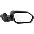 Driver and Passenger Side Mirrors, Power Adjust, Heated, Manual Folding, Textured Black, No Signal Light, No Memory, No Auto-Dimming, with Blind Spot Detection in Glass