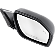 Driver and Passenger Side Mirrors, Power Adjust, Heated, Manual Folding, Textured Black, No Signal Light, No Memory, No Auto-Dimming, with Blind Spot Detection in Glass