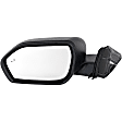 Driver and Passenger Side Mirror, Power Adjust, Heated, Manual Folding, Textured Black, In-housing Signal Light, No Memory, No Puddle Light, No Auto-Dim, With Blind Spot Detection in Glass