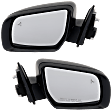 Driver and Passenger Side Mirrors, Power Adjust, Manual Folding, Non-Heated, Textured Black, No Signal Light, No Memory, No Puddle Light, No Auto-Dimming, With Blind Spot Glass
